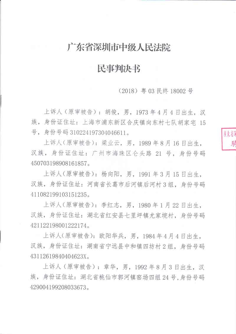 胡俊等違法損害公司利益，自食苦果！
