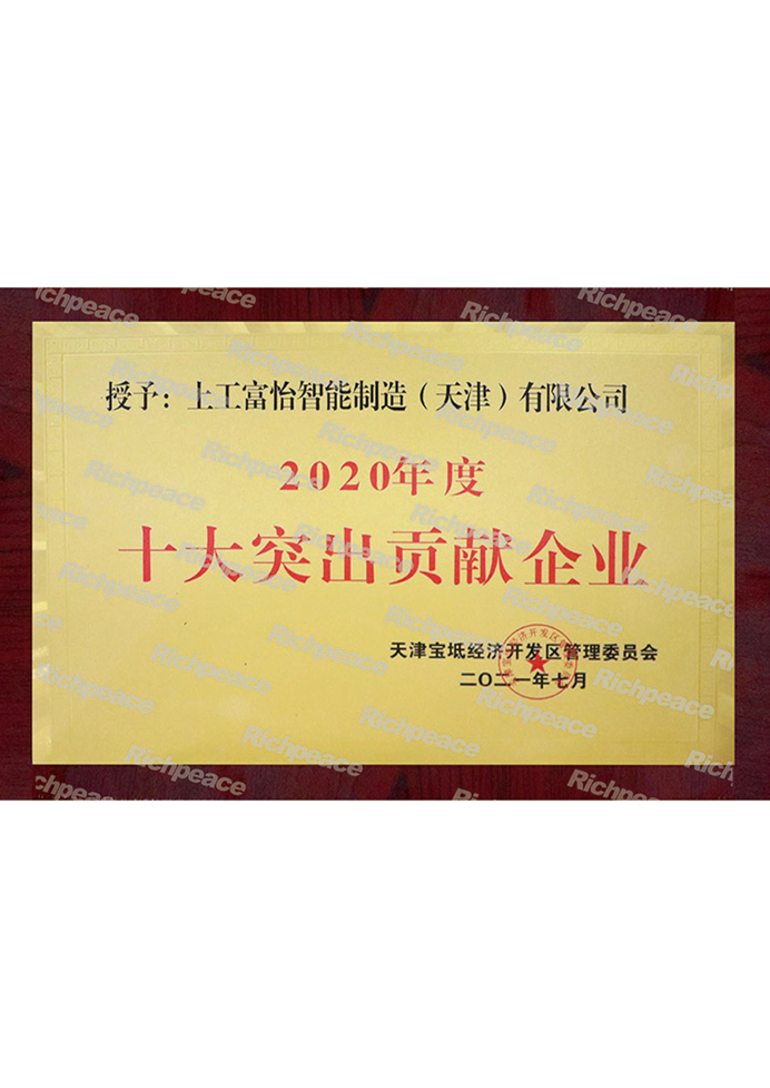 2020年度十大突出貢獻企業(yè)